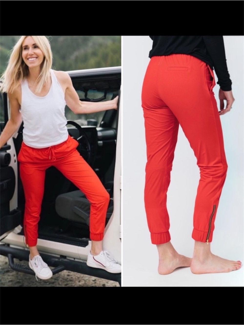Zyia Active Red Everywhere Zipper Jogger Size XS
